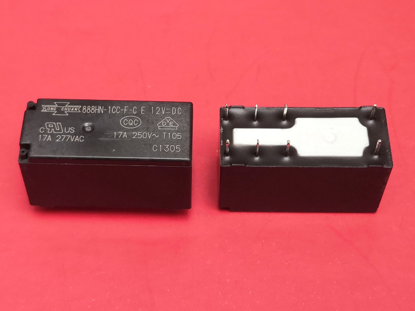 888HN-1CC-F-C E, 12VDC Relay, SONG CHUAN Brand New!!