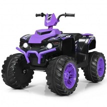 12V Kids Electric 4-Wheeler ATV Quad Ride On Car with LED Light-Purple -... - £193.24 GBP