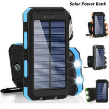 Solar Power Bank 20000mAh - Portable Phone External Battery Charger - £17.43 GBP+