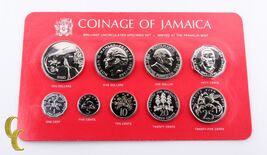 1980 Coinage of Jamaica Brilliant Uncirculated (BU) Specimen Set 9 pcs - $1,639.78 MXN