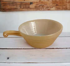 Fire King Iridescent Peach Luster Beehive Oven Ware Bowl with Handle Vintage USA - £18.32 GBP