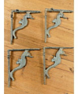 4 Cast Iron NAUTICAL SEAHORSE Brackets Garden Braces Shelf Bracket Book ... - $54.98 CAD