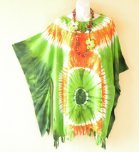 KB56 Tie Dye Kimono Plus Size Caftan Kaftan Tunic Blouse Top - XL, 1X, 2... - £19.51 GBP