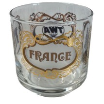 Vintage TWA Airlines The world of France Drinking glass tumbler - £19.02 GBP