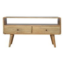 Artisan Furniture Curved Oak-ish Media Unit - £274.85 GBP