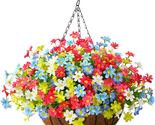 Artificial Hanging Flowers in Basket,Artificial Daisy Flower Arrangement... - $33.42