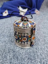 Berber enamel jewellery box, Vintage Box, Trinket box, jewelry box, gift box, Ha - £79.12 GBP