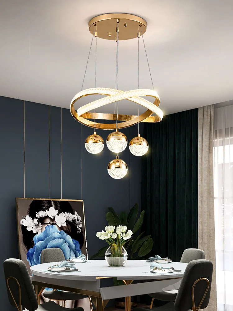 Light luxury dining room chandelier designer modern minimalist art three... - $169.20+