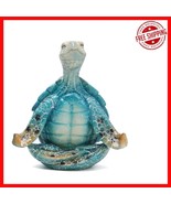 Zen Sea Turtle Meditation Statue - Water Resistant Resin for Tranquil Sp... - $851.52 MXN