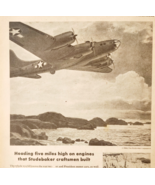 1943 Studebaker Boeing Flying Fortress Advertisement WW2 Era Aviation DWP7A - €29,82 EUR