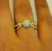 2.00Ct Rund Schliff Kugel Stil Cz Diamant Hochzeit Ring 14k Gelbgold Finish - £84.06 GBP