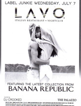 Banana Republic&#39;s Latest Collections @ Lavo Las Vegas Promo Card - £1.55 GBP