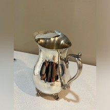 Vintage International Silver Co. Silverplate Water Pitcher W/Catcher Footed 9.5” - £34.34 GBP