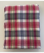 Ralph Lauren Queen Flat Sheet Plaid Madras SUNDECK Pattern Cotton Portugal - $67.07 CAD