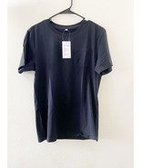 NWT Casei Men&#39;s Pocket Short Sleeve Crew Neck Pullover Solid Shirt, Blac... - £4.21 GBP