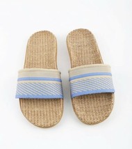 Womens Shoes Baby Blue Striped Pattern Slides Size 5 Eur35-36 (sh) - £93.21 GBP