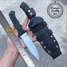 AUS-10 STEEL FIXED BLADE KNIFE BUSHCRAFT HUNTING SURVIVAL KNIFE KYDEX SC... - £95.70 GBP