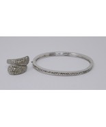 Dallas Prince Sterling Silver Marcasite Bangle Bracelet &amp; Ring - $102.11 CAD