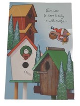 Funny Christmas Card 5&quot;x7&quot; w/ Envelope Bird Dressed As Santa Going To Bi... - £4.86 GBP