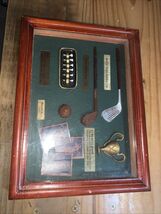 Vintage History of Golf Collectible Shadow Box Wood Framed Hanging Displ... - $22.28
