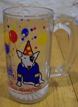 VINTAGE Bud Light BEER SPUDS MACKENZIE DOG Collector&#39;s GLASS MUG - $19.80
