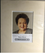 CORONATION ST vintage 8&quot; x 10&quot; matted printed photo signed by Betty Driv... - $33.76 CAD