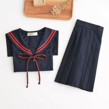 Japanese JK School Girl School Uniform Outfit Pleated Skirt Dress Academ... - £28.15 GBP