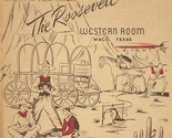 The Western Room Menu Roosevelt Hotel Waco Texas 1949 Chuck Wagon Cover  - $57.42