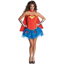 Secret Wishes DC Comics Wonder Woman Corset And Tutu Costume, Blue/Red, Medium - £22.75 GBP