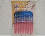 Vintage Royal Items Inc. Medici Wide Combs Sparkle Glitter Pink Blue Clear - £11.66 GBP