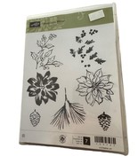 Stampin Up Clear Mount Rubber Stamp Set Watercolor Winter Christmas Pine... - £8.82 GBP