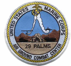 4.25&quot; Marine Corps Mcagcc 29 Palms Air Ground Combat Center Embroidered Patch - £27.64 GBP