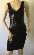 NEW BB Dakota Mazie Black Sequin Cocktail Dress (Size M) - £39.18 GBP