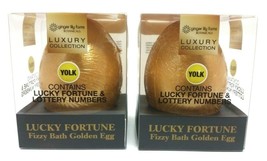 (LOT 2) Lucky Fortune Fizzy Bath Bomb Golden Egg 6.3 OzEa Luxury Collection NIB - £19.56 GBP