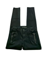Joes Jeans Womens Rollin Zip Pocket Skinny Jeans Size 27 Solid Coated Black - $77.18 CAD