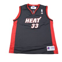 Miami Heat Shirt Kids XL Black Champion Alonzo Mourning 33 Sleeveless Je... - £23.37 GBP