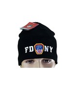 FDNY No Fold Winter Hat Beanie Skull Cap Officially Licensed Black - £10.98 GBP