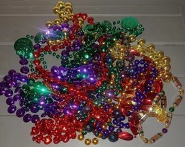 Lot of 12 Mardi Gras Beads Necklaces Specialty Parade Masks Hearts Disco... - £11.85 GBP