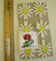 Old Stock Vintage Sewing + Milinery Notions : 6 Vintage 1960s White + Yellow Dai - £14.52 GBP