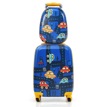 2PC Kids Carry on Luggage Set 12&#39;&#39; Backpack &amp; 18&#39;&#39; Rolling Suitcase for ... - $89.66