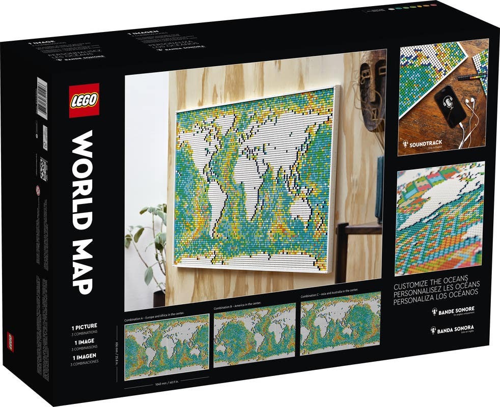 LEGO Art World Map 31203 Building Toy; Collectible Wall Art (11,695 Pieces) - $999.99