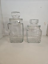 Set Of Koeze Apothecary Clear Canisters 9 And 7 Inch - £22.17 GBP