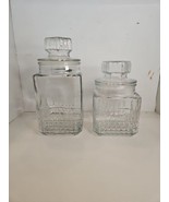 Set Of Koeze Apothecary Clear Canisters 9 And 7 Inch - £22.06 GBP