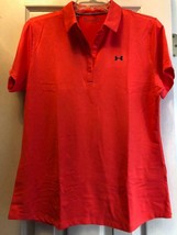 Nwt Ladies Under Armour Neon Coral Orange Short Sleeve Golf Shirt - L Xl &amp; Xxl - £25.80 GBP