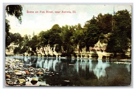 View on Fox River Aurora Illinois IL DB Postcard Y2 - $2.92