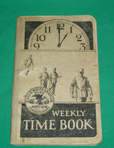 1920 Weekly Time Book Eagle Picher White Lead Paint Cincinnati Ohio Oh Vtg Paper - £20.01 GBP