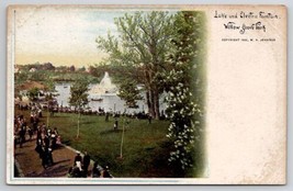 Willow Grove Park Pennsylvania Lake and Electric Fountain Postcard G30 - £6.40 GBP