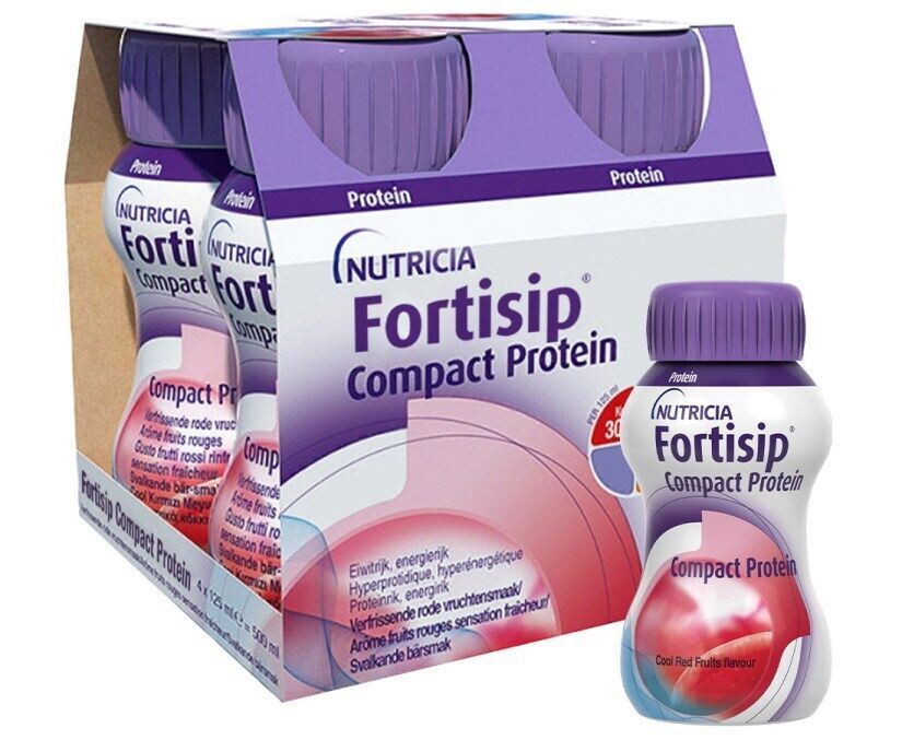 Forti sip Compact Protein Cool Red Fruits 4 x 125ml x 4 Packs - Dietary ...