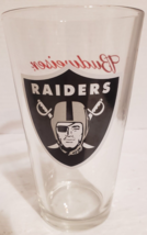 Original Oakland Raiders Budweiser Pint Glass 5 7/8&quot; Tall 3 1/2&quot; Diamete... - $18.43