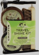 Griffin Zip Up Bag Shoe Shine Travel Kit New - $24.99